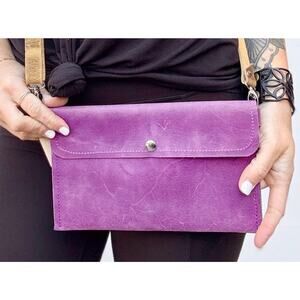 Raleigh Leather Mini Crossbody - Violet - New - Hand Made - Be Like Missy